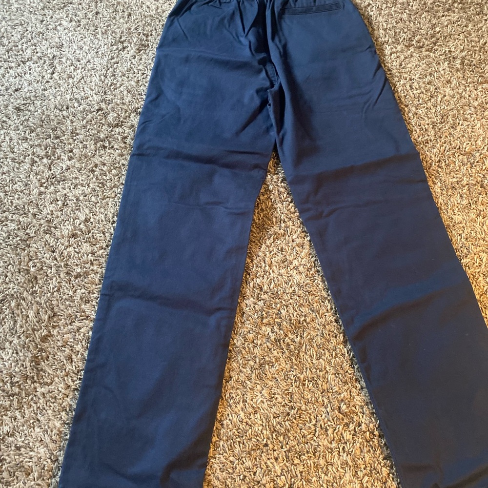 Youth Brooks Brothers Navy Blue Casual Pants-Elastic Waist
